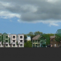 4 on 5 Sketchup streetscape