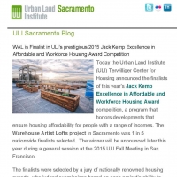 WAL is Finalist in ULI